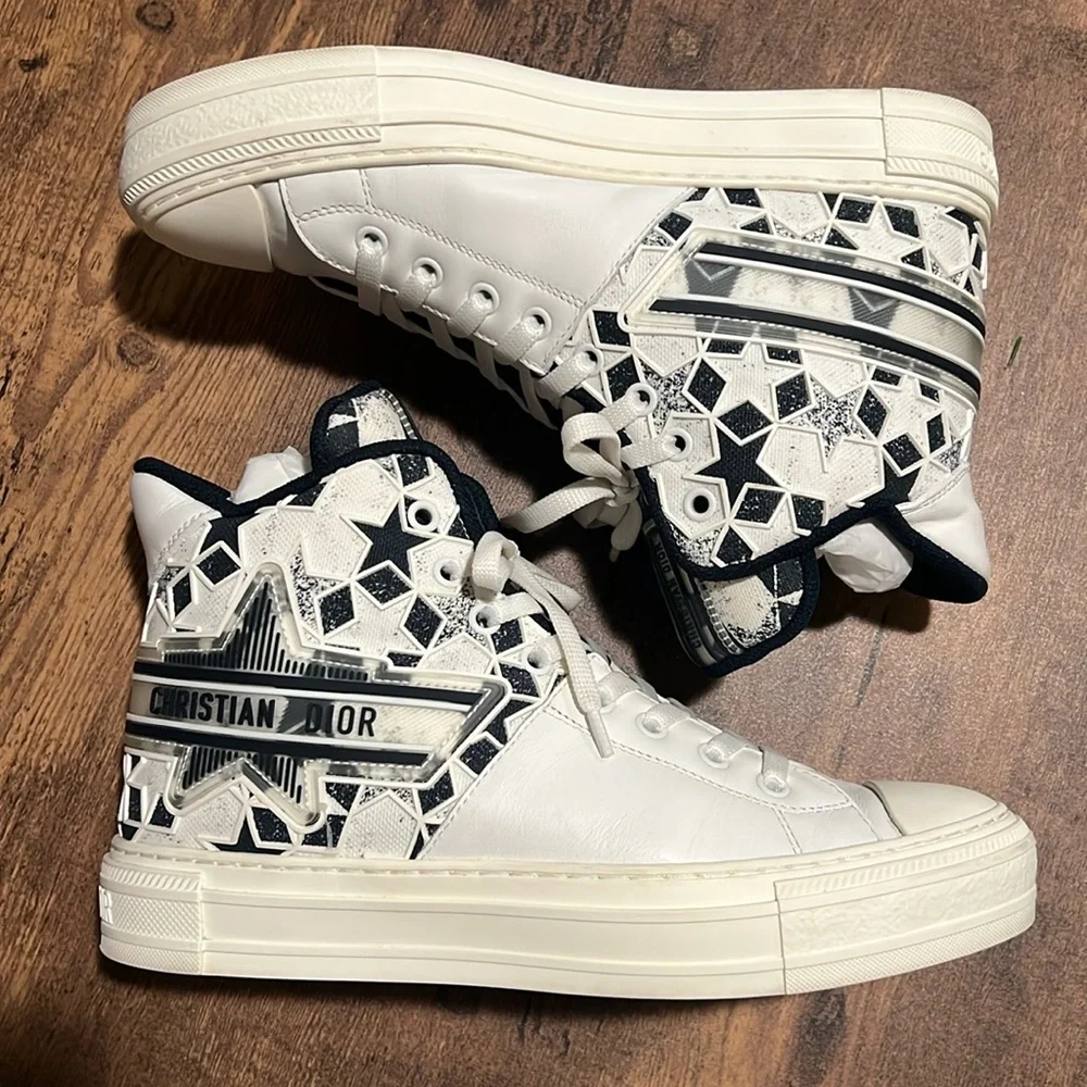 Authentic Christian Dior high top star sneaker - Picture 5 of 10